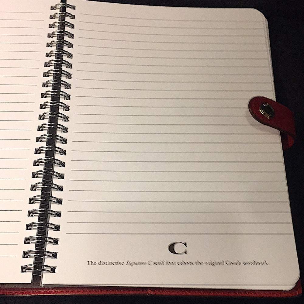 COACH -NOTEBOOK W/DIAGONAL HORSE & CARRIAGE PRINT - Picture 7 of 12